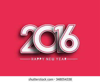 Happy new year 2016 Text Design