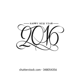 Happy new year 2016 Text Design