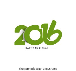 Happy new year 2016 Text Design
