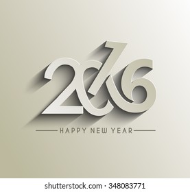 Happy new year 2016 Text Design