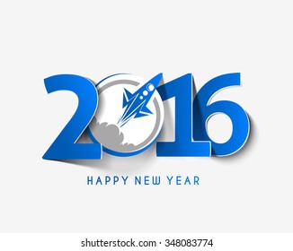 Happy new year 2016 Text Design