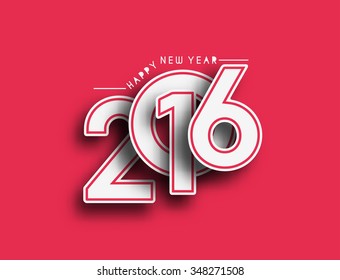 Happy new year 2016 Text Design