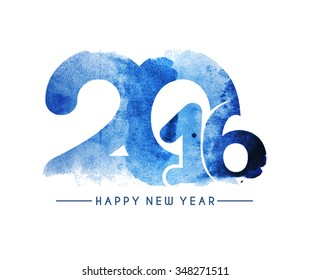 Happy new year 2016 Text Design