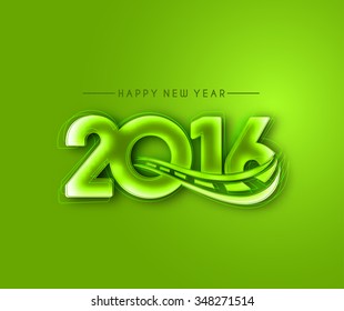 Happy new year 2016 Text Design