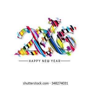 Happy new year 2016 Text Design