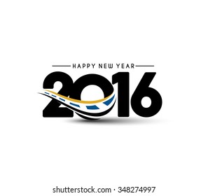 Happy new year 2016 Text Design