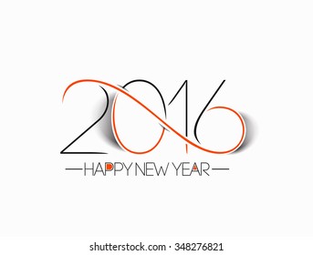 Happy new year 2016 Text Design