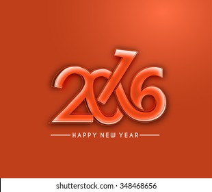 Happy new year 2016 Text Design