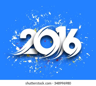 Happy new year 2016 Text Design