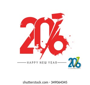 Happy new year 2016 Text Design