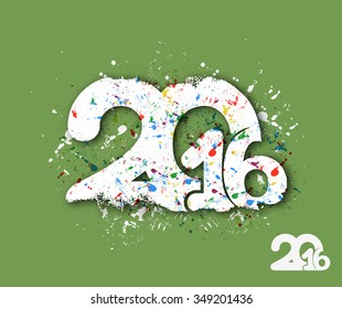 Happy new year 2016 Text Design