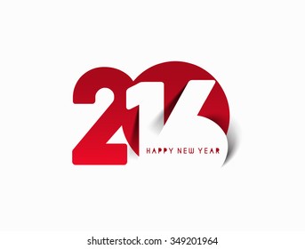 Happy new year 2016 Text Design