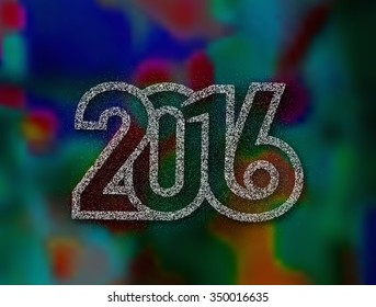 Happy new year 2016 Text Design