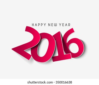 Happy new year 2016 Text Design