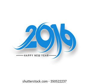 Happy new year 2016 Text Design