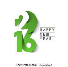 Happy new year 2016 Text Design
