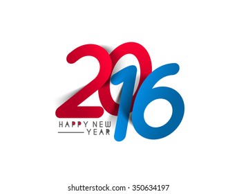 Happy new year 2016 Text Design