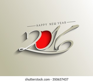 Happy new year 2016 Text Design