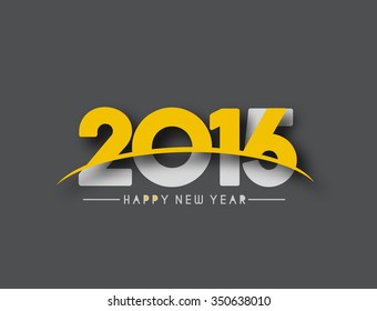 Happy new year 2016 Text Design