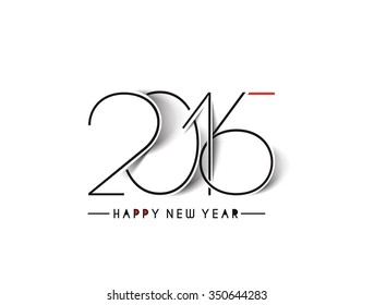 Happy new year 2016 Text Design