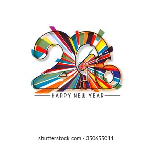 Happy new year 2016 Text Design