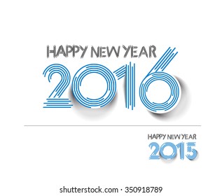 Happy new year 2016 Text Design