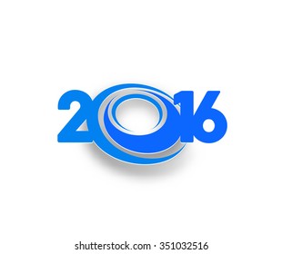 Happy new year 2016 Text Design