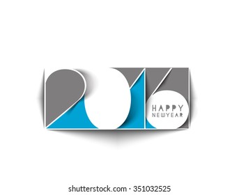 Happy new year 2016 Text Design