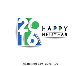 Happy new year 2016 Text Design