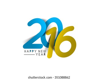 Happy new year 2016 Text Design