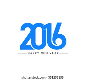 Happy new year 2016 Text Design