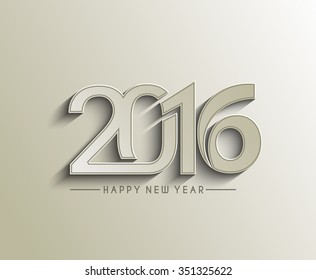 Happy new year 2016 Text Design