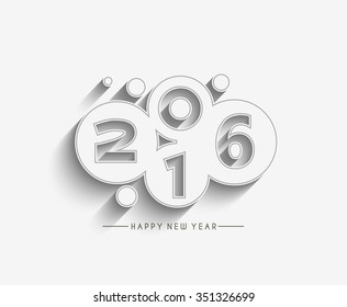 Happy new year 2016 Text Design