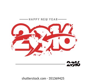 Happy new year 2016 Text Design