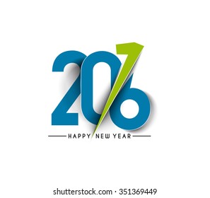 Happy new year 2016 Text Design