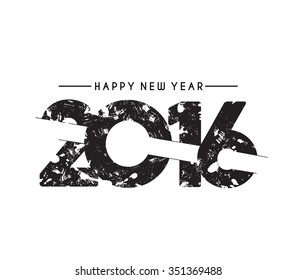 Happy new year 2016 Text Design