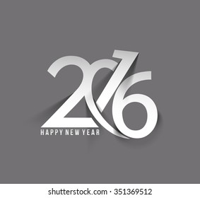 Happy new year 2016 Text Design