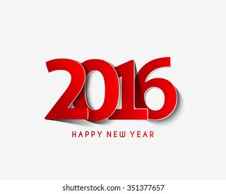 Happy new year 2016 Text Design
