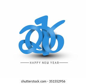 Happy new year 2016 Text Design