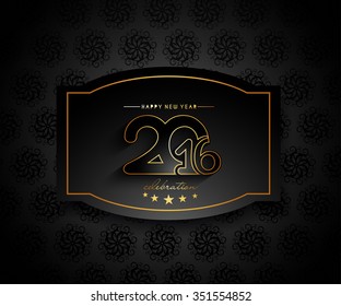Frohes neues Jahr 2016 Text Design