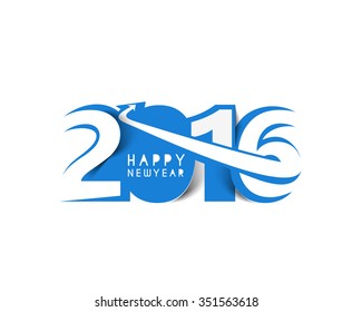 Happy new year 2016 Text Design