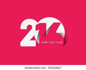 Happy new year 2016 Text Design
