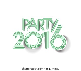 Happy new year 2016 Text Design