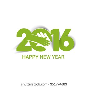 Happy new year 2016 Text Design