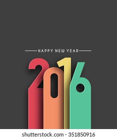 Happy new year 2016 Text Design