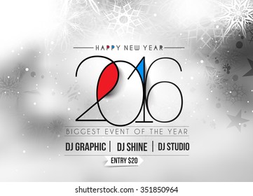 Happy new year 2016 Text Design