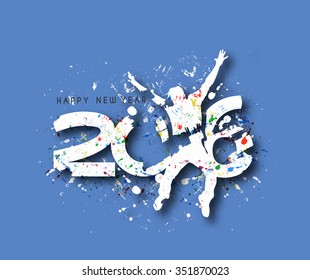 Happy new year 2016 Text Design