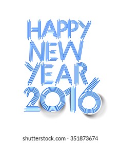 Happy new year 2016 Text Design