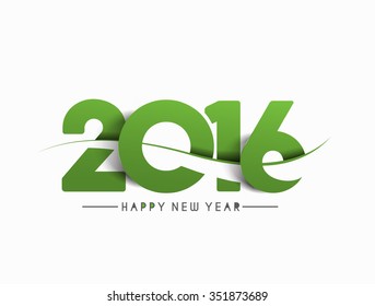 Happy new year 2016 Text Design