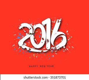 Happy new year 2016 Text Design